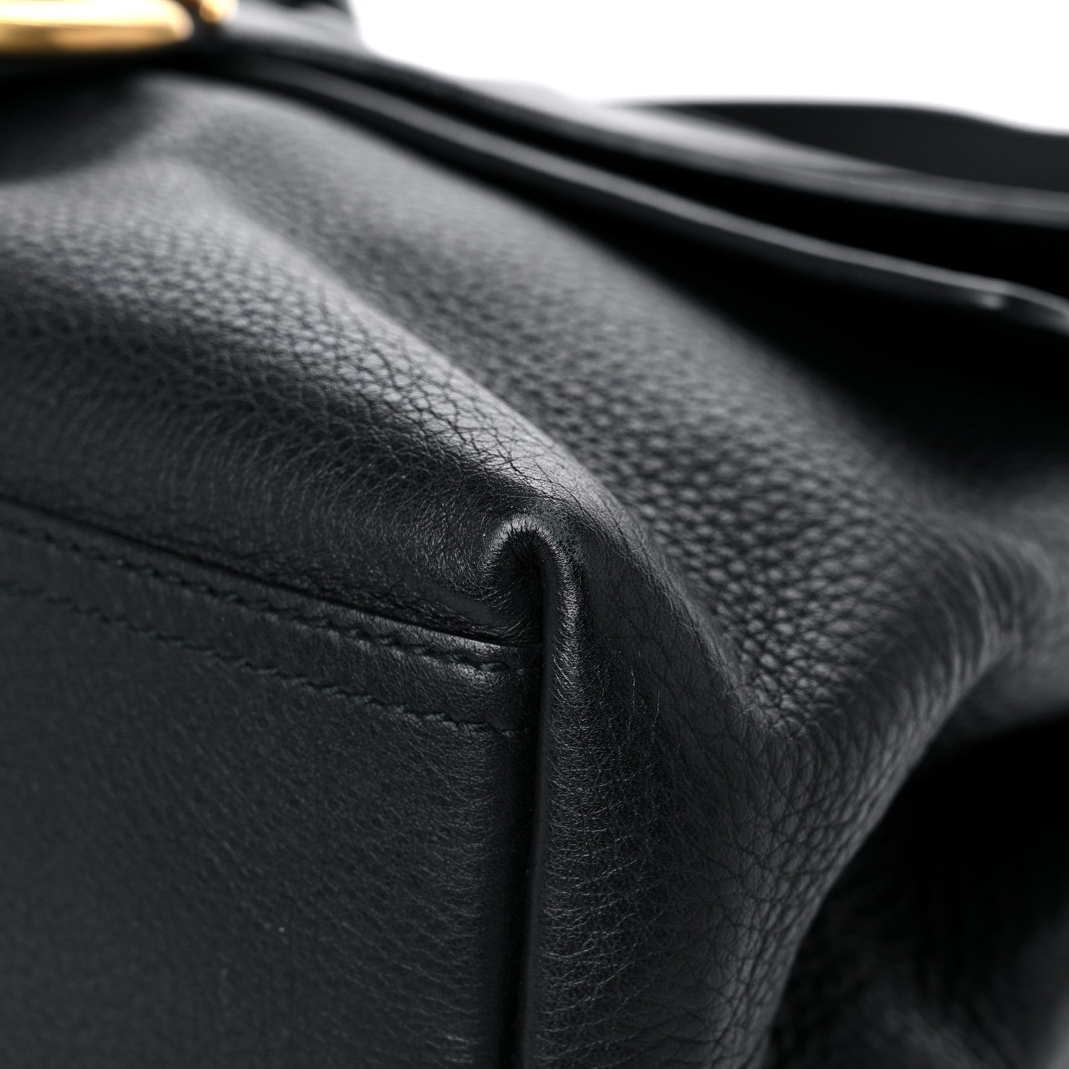 Gucci Calfskin Large GG Marmont Shoulder Bag Black 10 of 17