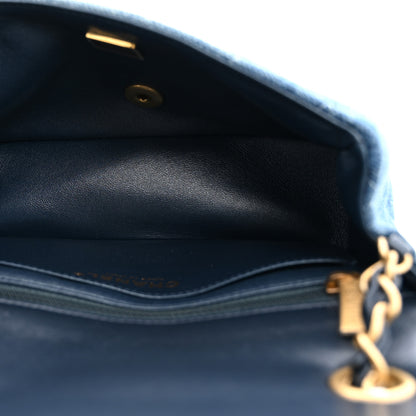 Chanel Washed Denim Quilted Mini Rectangular Flap  Blue 5 of 11