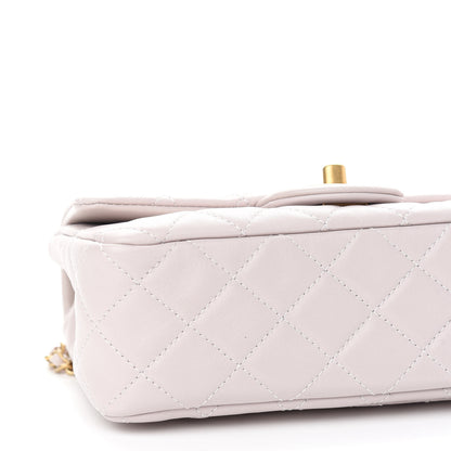 Chanel Lambskin Quilted Mini Rectangular Pearl Crush Flap Light Purple 8 of 9