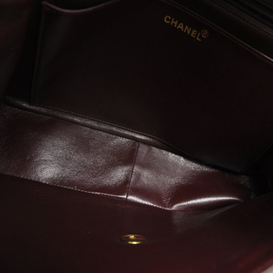 Lambskin Jumbo Flap Black