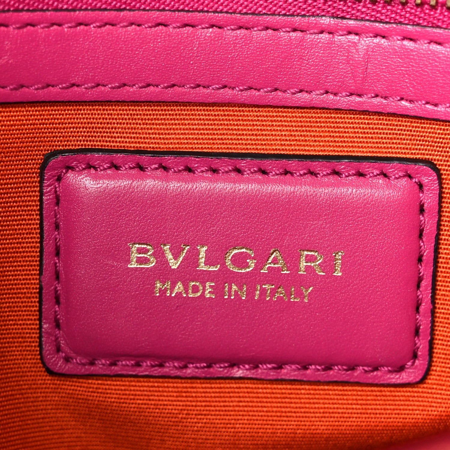 Bulgari Calfskin Serpenti Forever Snake Strap Crossbody Bag Pink 7 of 12