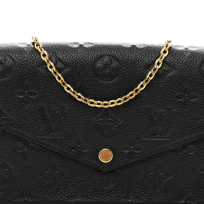 Louis Vuitton Empreinte Pochette Felicie Chain Wallet Black 6 of 10
