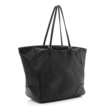 Gucci Guccissima Medium Bree Zippered Tote Black 3 of 16