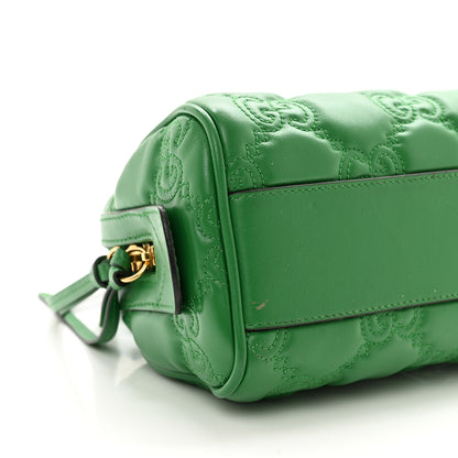 Gucci Calfskin GG Matelasse Mini Bowler Bag Spring Green Natural 10 of 12