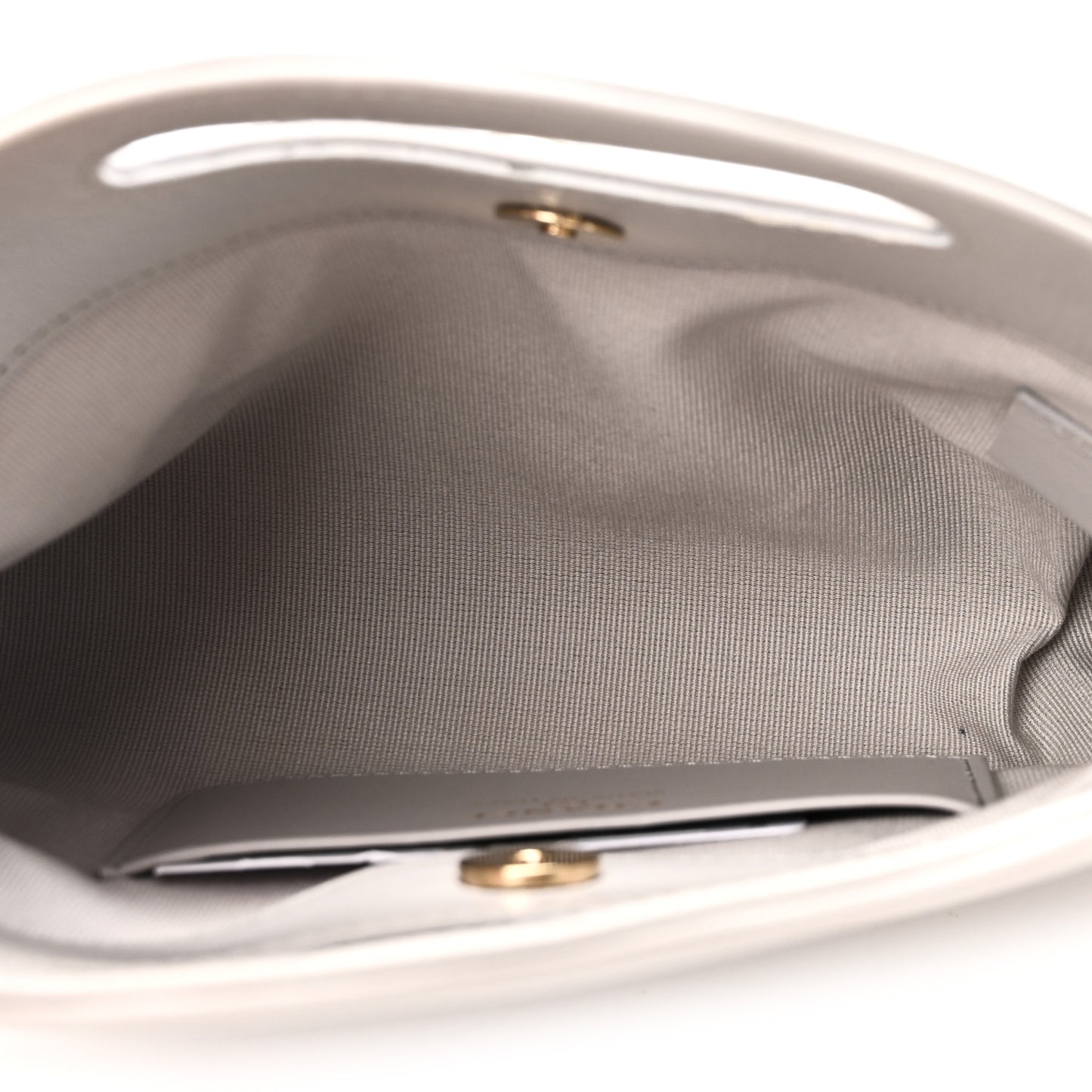 Shiny Lambskin Quilted Nano 31 Shopping Bag Grey