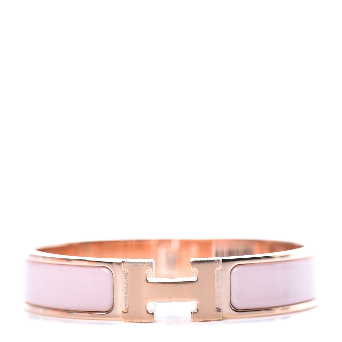 Enamel Narrow Clic Clac H Bracelet PM Rose Candeur