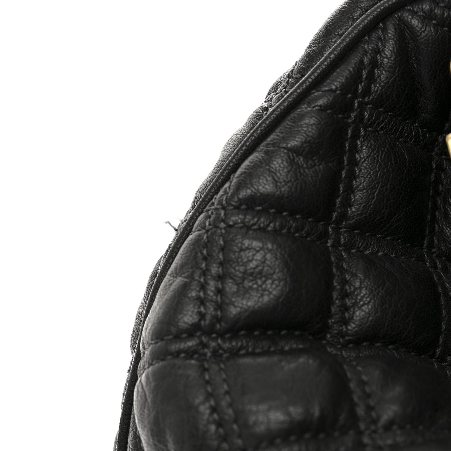 Calfskin Quilted Stam Black