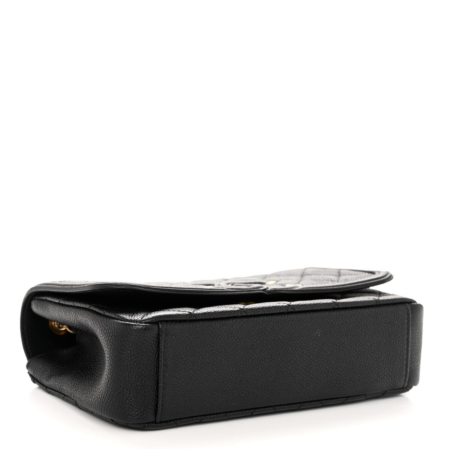 Caviar Quilted Small CC Filigree Flap Black