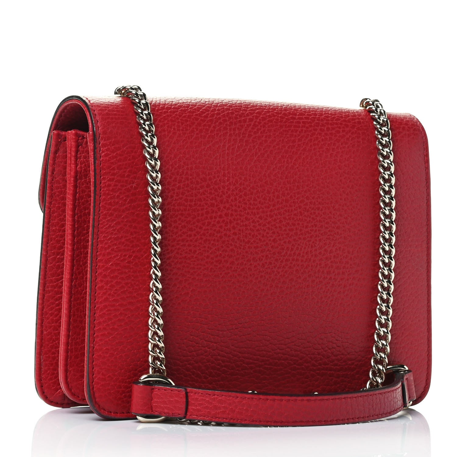 Gucci Dollar Calfskin Small Interlocking G Shoulder Bag Red 2 of 6