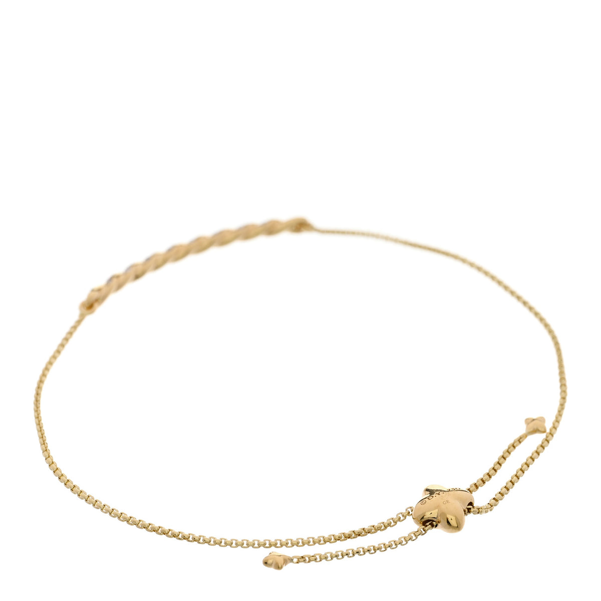 18K Yellow Gold Diamond Paveflex Station Bracelet