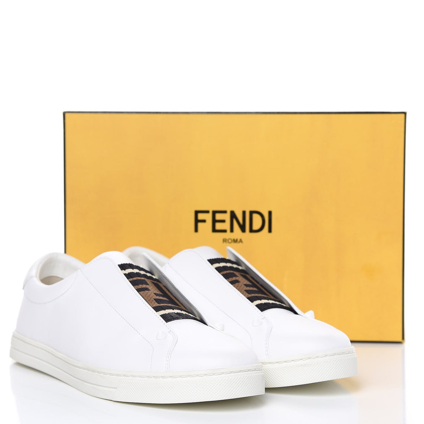 Vitello FF Rockoclick Slip On Sneakers 41 White