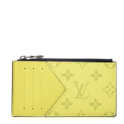 Louis Vuitton Monogram Taiga Coin Card Holder Yellow 1 of 8