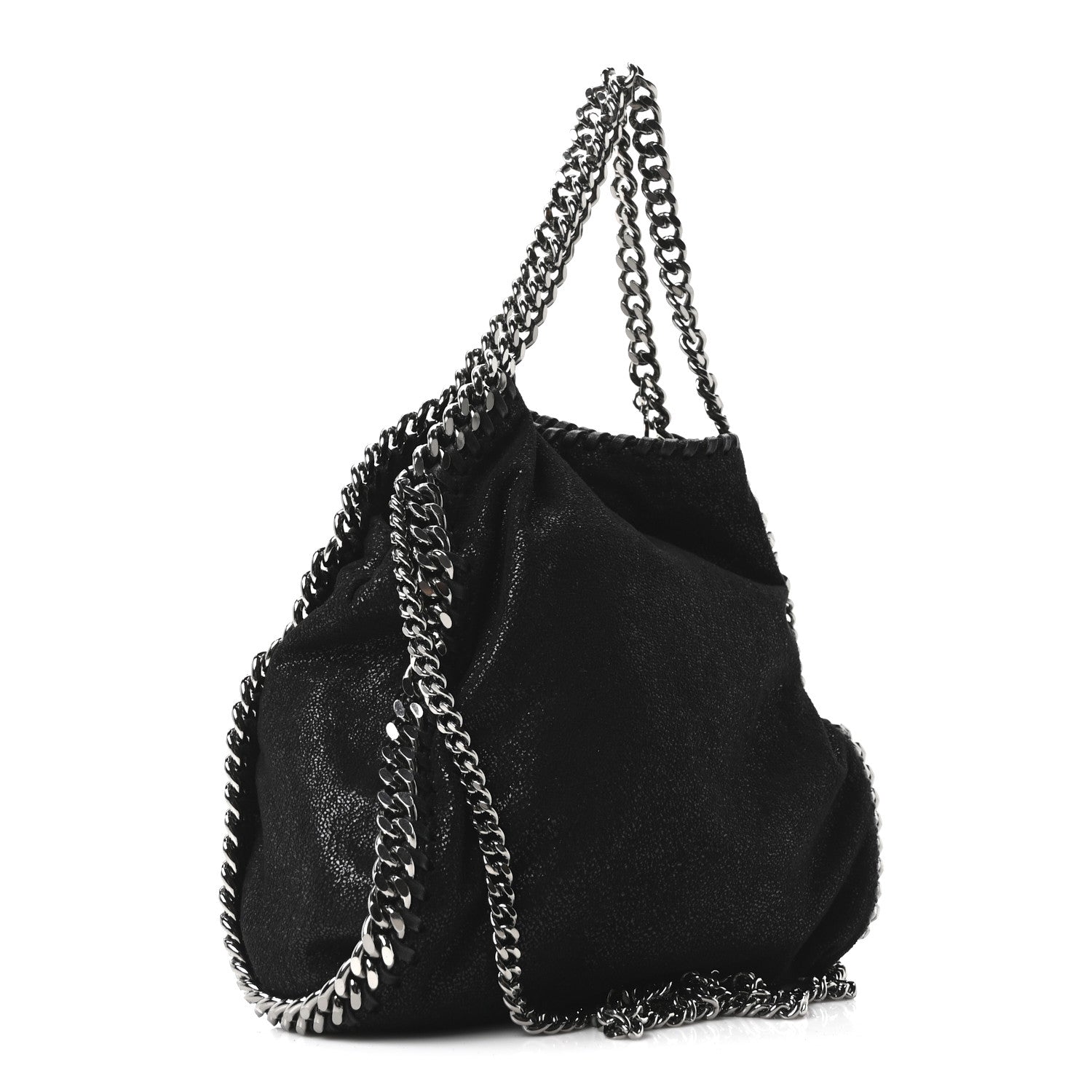 Stella McCartney Shaggy Deer Mini Falabella Tote Black 3 of 9
