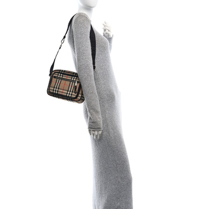 Burberry Vintage Check Calfskin Small Camera Bag Archive Beige 2 of 11