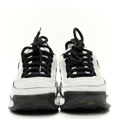 Chanel Suede Calfskin Mixed Fibers CC Sneakers 36 White Light Grey 2 of 9