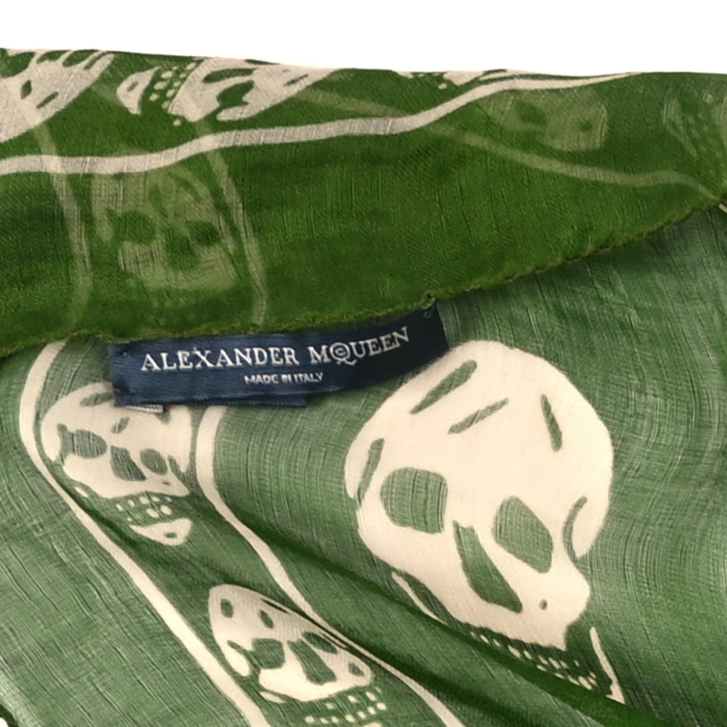 Silk Chiffon Skull Scarf Green
