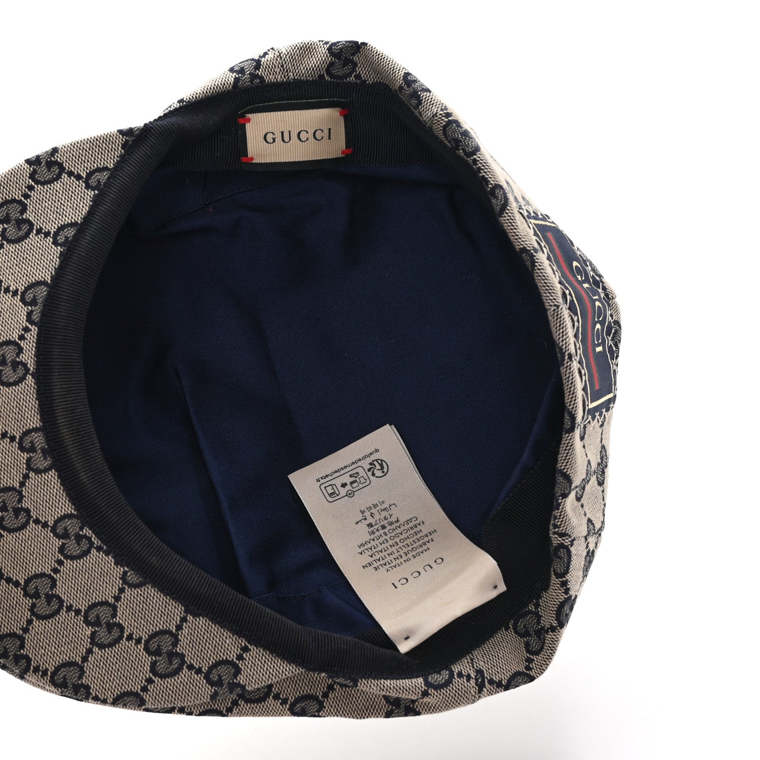 Gucci Monogram Flat Cap XL Navy 7 of 10