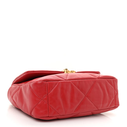 Chanel Goatskin Quilted Medium Chanel 19 Flap Red 4 of 11