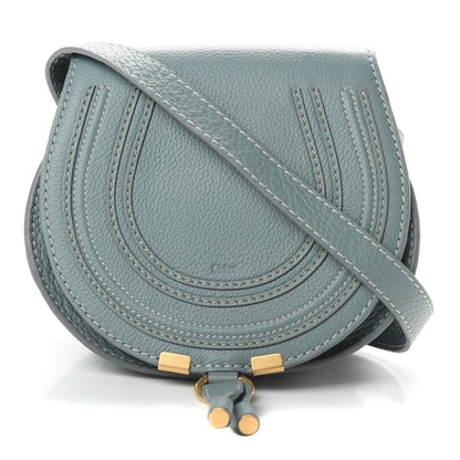 Chloe Calfskin Mini Marcie Round Crossbody Bag Faded Blue 1 of 11