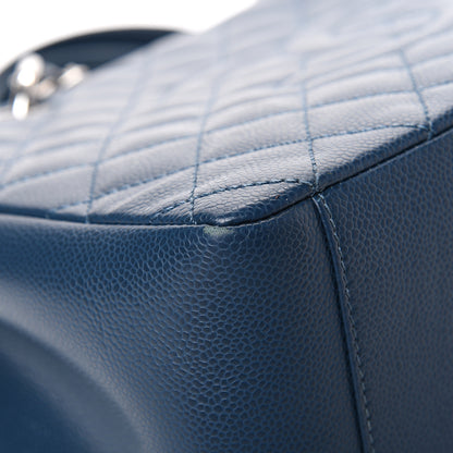 Chanel Caviar Quilted Grand Shopping Tote GST Dark Blue 8 of 14
