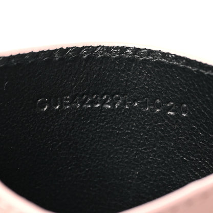 Saint Laurent Grain De Poudre Matelasse Chevron Monogram Credit Card Case Pale Pink 7 of 10