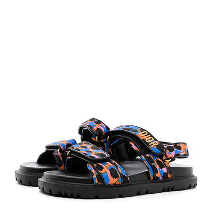 Christian Dior Technical Fabric Mizza Print DiorAct Sandals 38 Multicolor 3 of 9