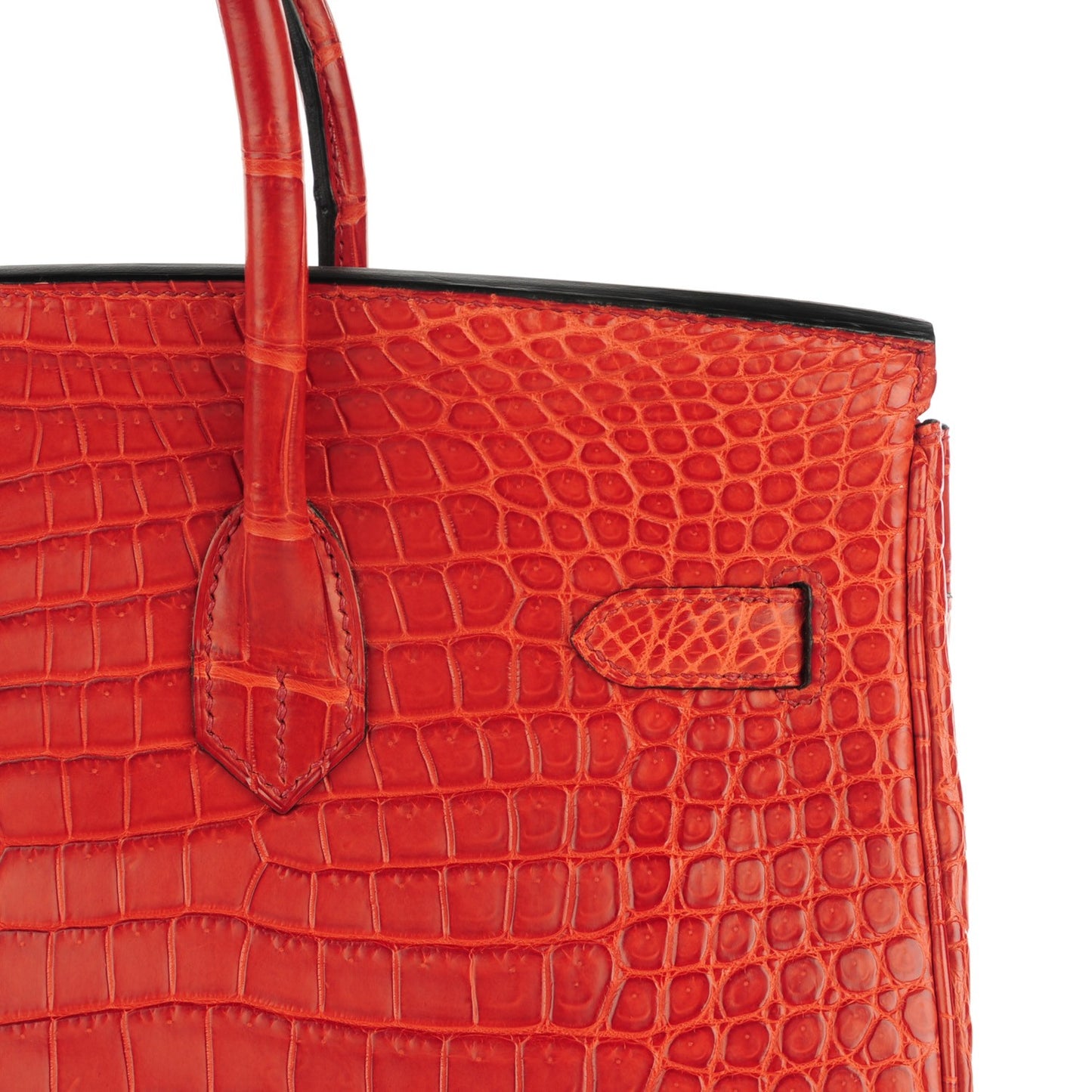 Matte Porosus Crocodile Birkin 35 Bougainvillea