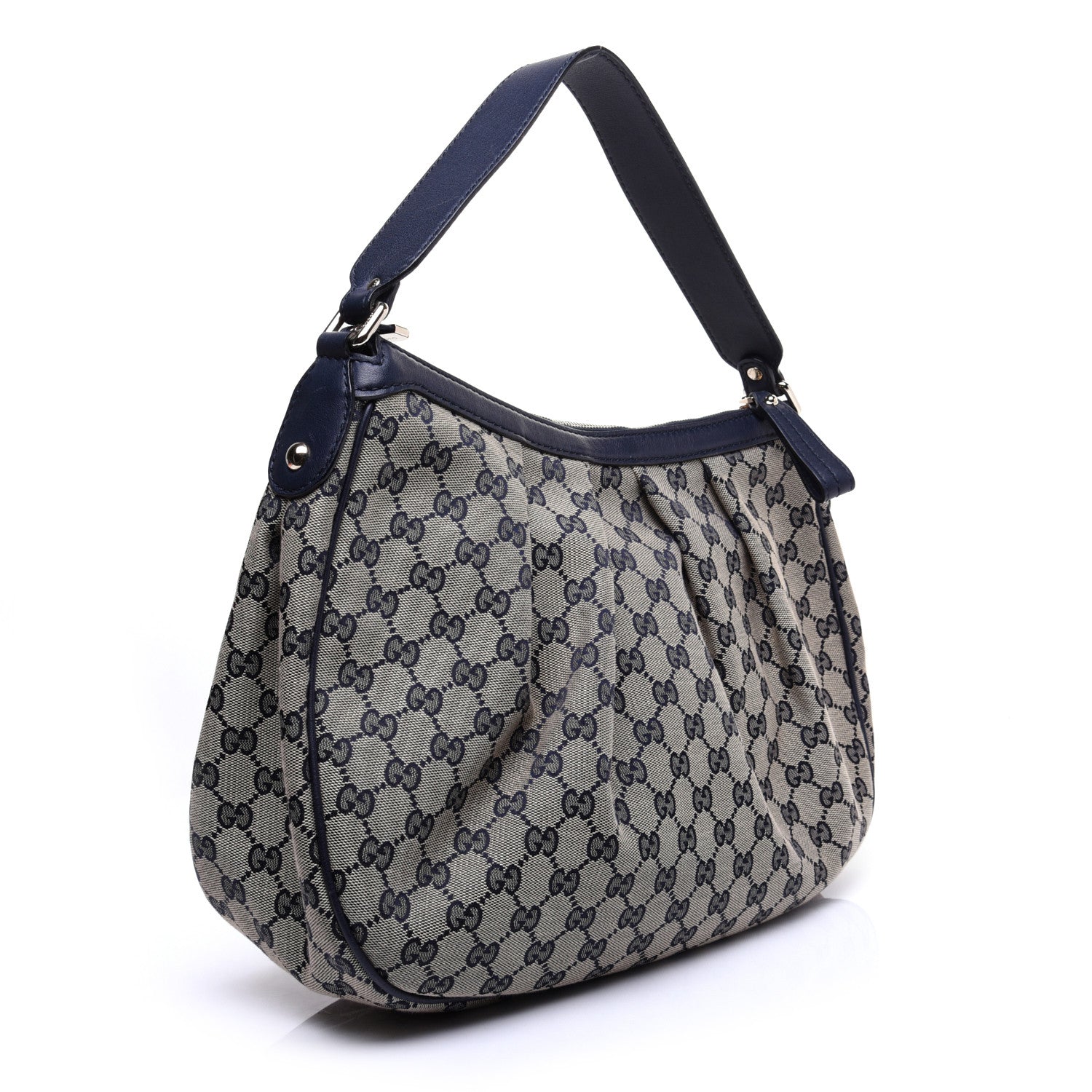 Gucci Monogram Medium Sukey Hobo Navy 3 of 14