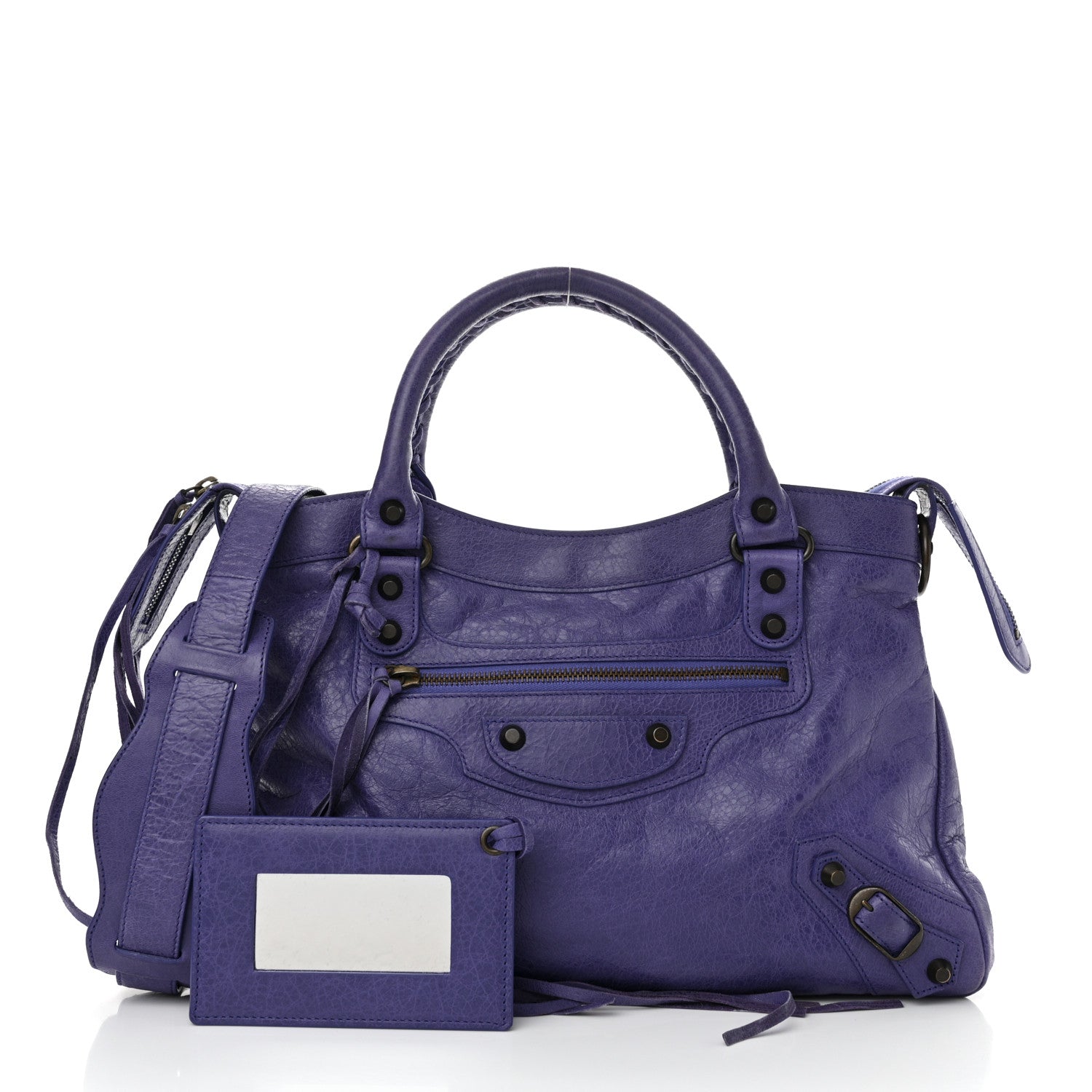 Balenciaga Agneau Classic Hardware Town Bleu Lavande 3 of 13