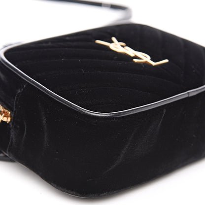 Saint Laurent Velour Matelasse Monogram Lou Belt Bag Black 7 of 8
