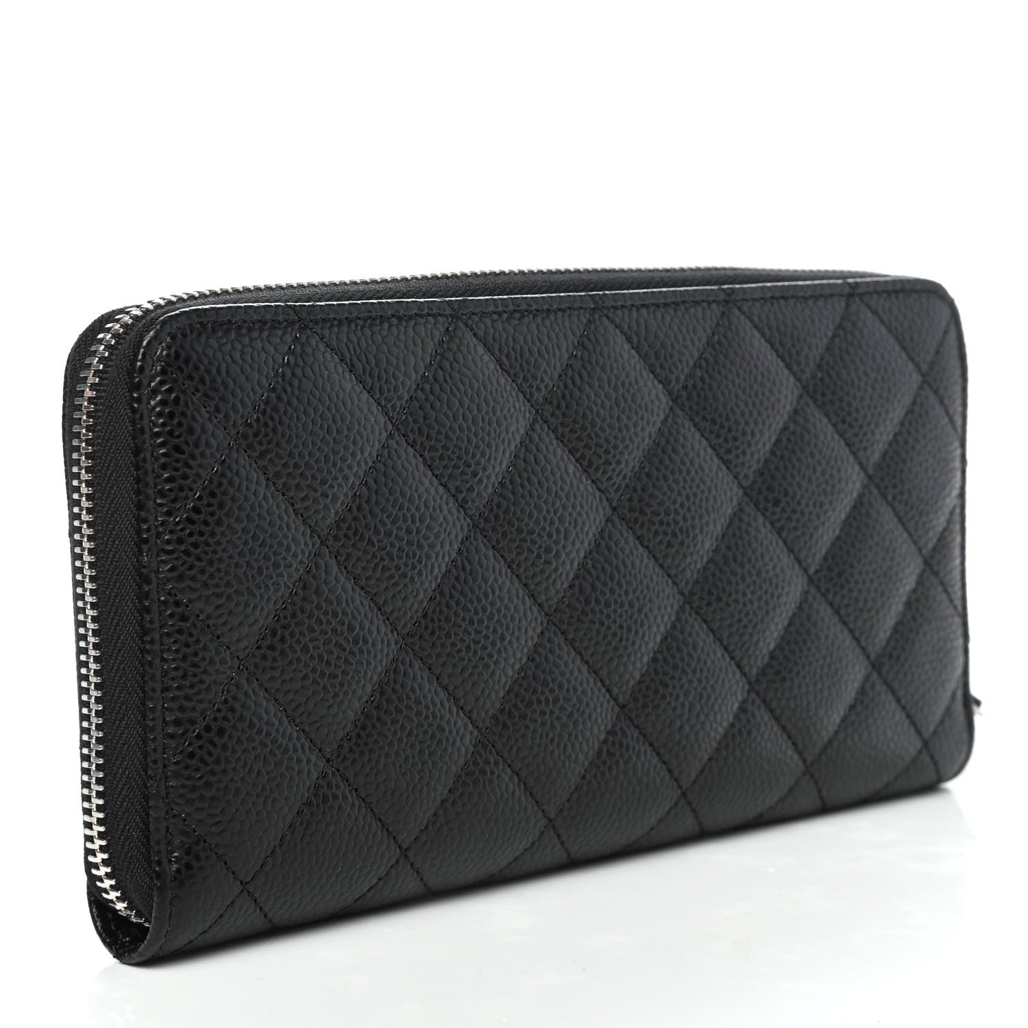 Chanel Caviar Quilted Large Gusset Zip Around Wallet Black 2 of 4