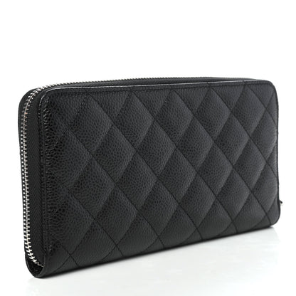 Chanel Caviar Quilted Large Gusset Zip Around Wallet Black 2 of 4