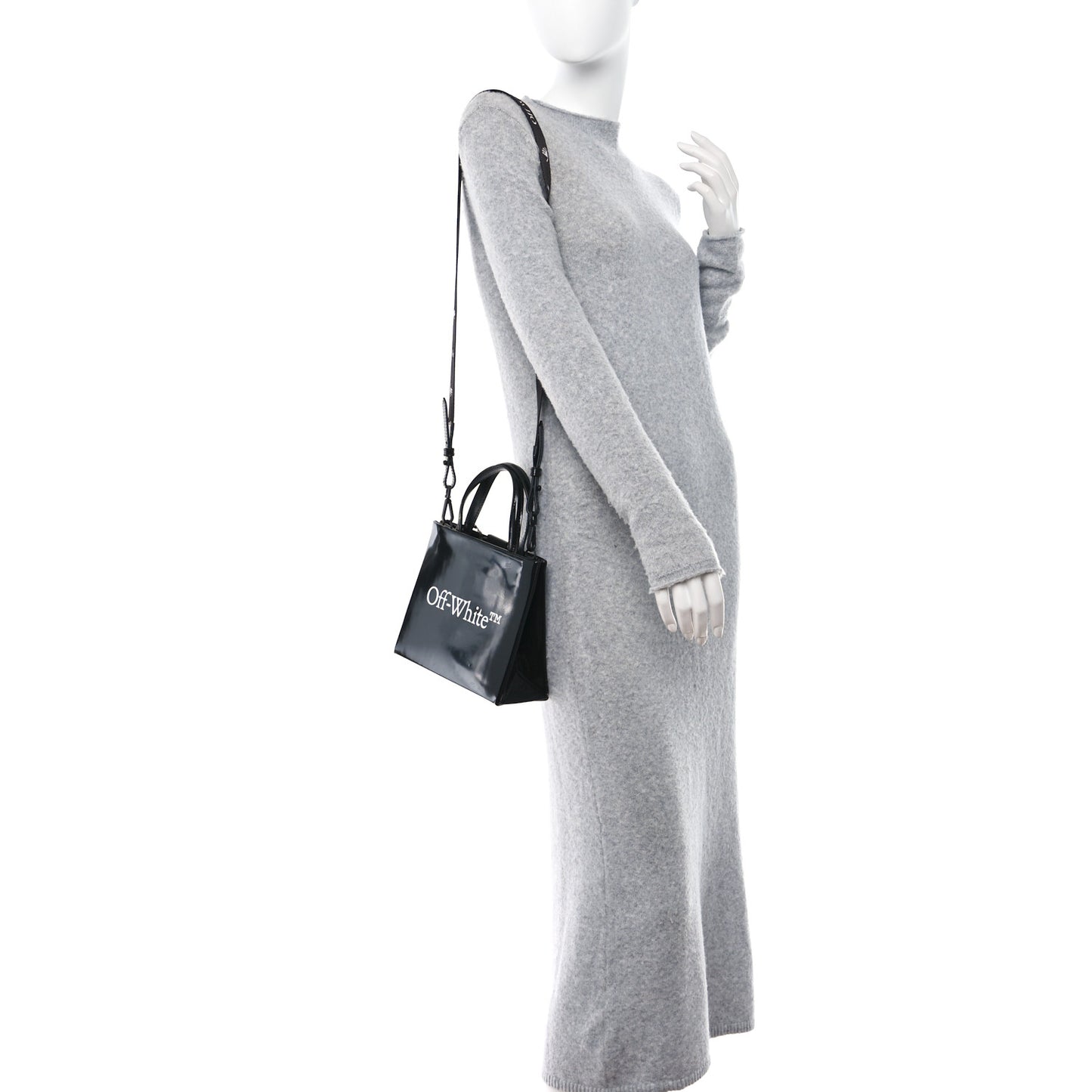 Patent Calfskin Mini Logo Box Bag