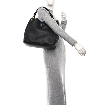 Prada Vitello Daino Hobo Black 2 of 10