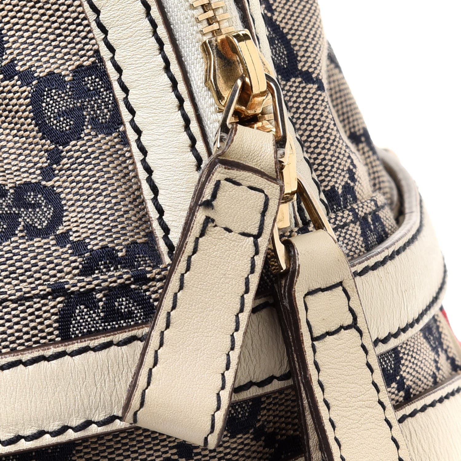 Gucci Monogram Vintage Web Signature XL Bowler White 13 of 15