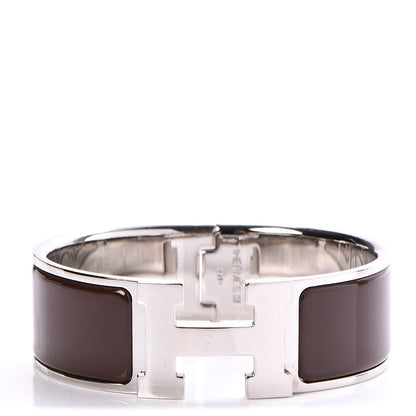 Hermes Enamel Wide Clic Clac H Bracelet PM Moka 1 of 5