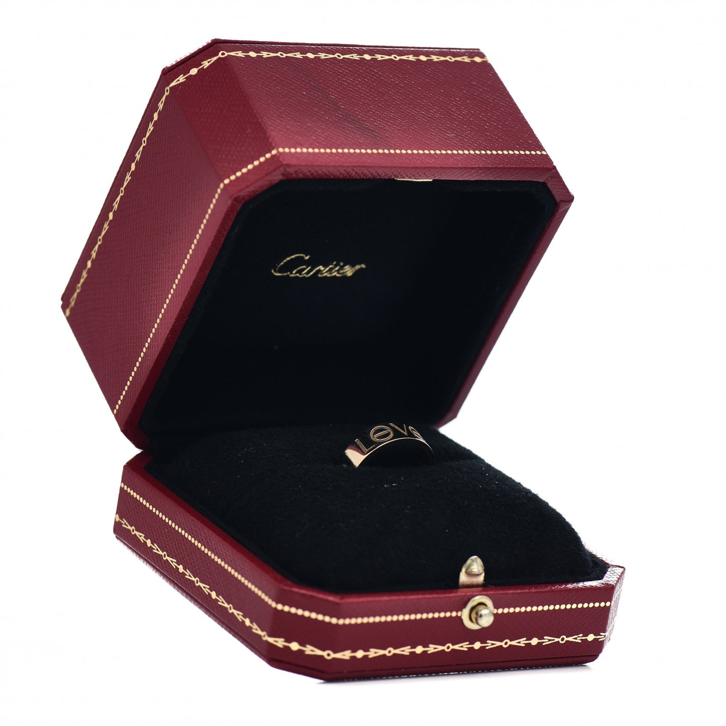 18K Yellow Gold 5.5mm Engraved LOVE Ring 48 4.5