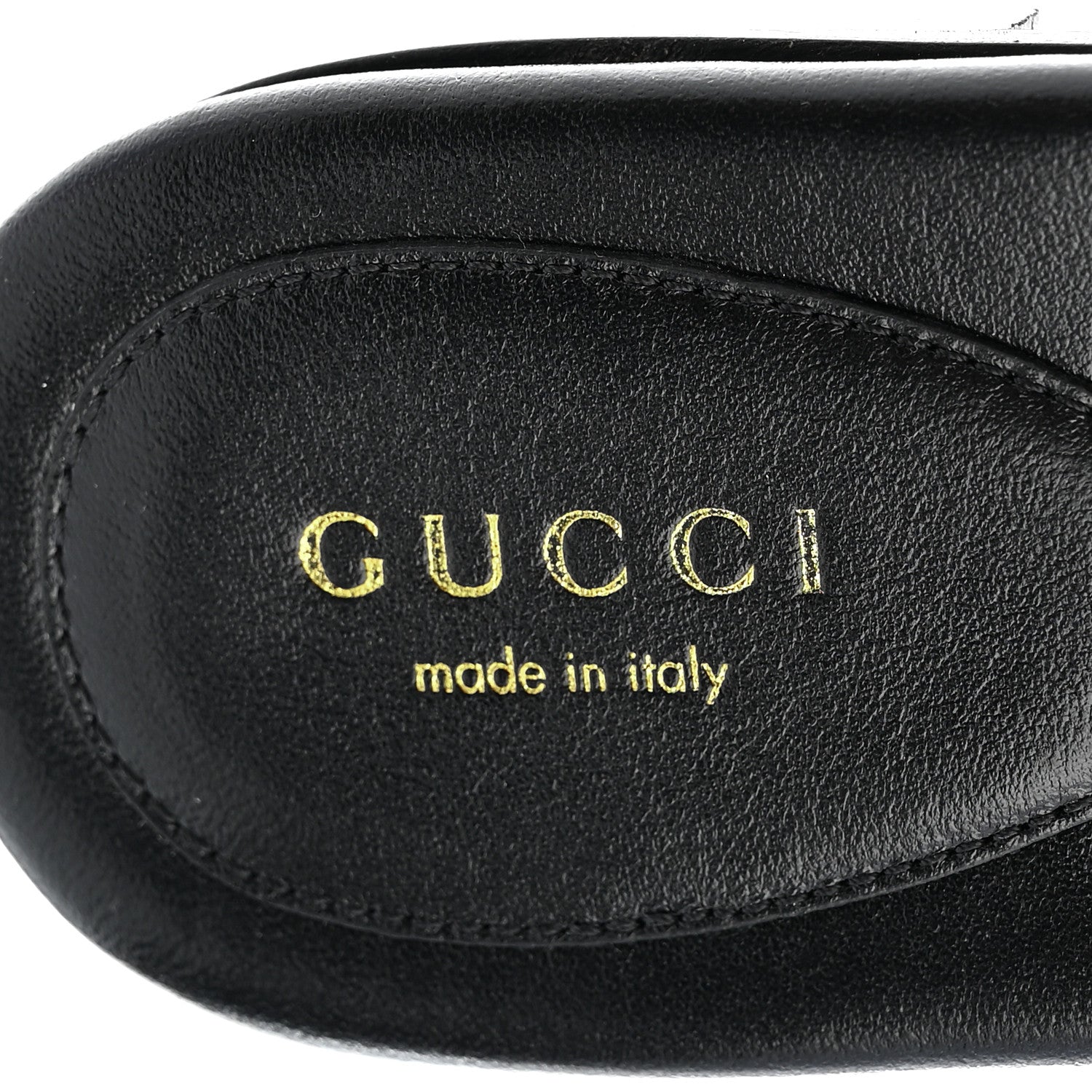 Gucci Cosmo Softy Calfskin Canvas Interlocking G Cut Out Slide Sandals 37.5 Natural Black 8 of 8