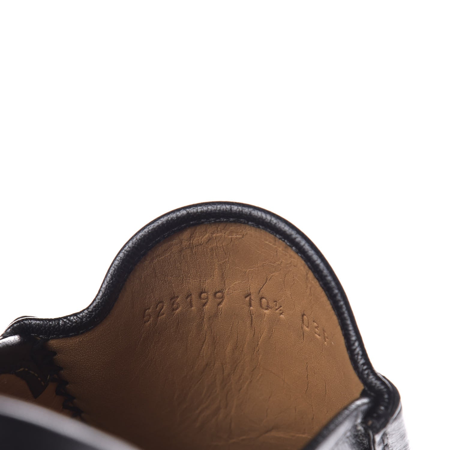 Gucci Goatskin Mens Horsebit Slippers 10.5 Black 9 of 10