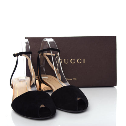 Saint Laurent GUCCI Suede Nappa Silk Sandals 40 Black Tobacco 8 of 8