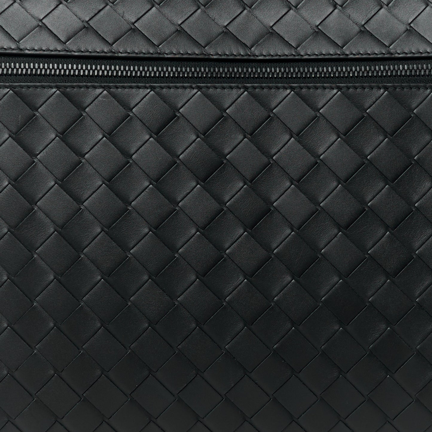 Calfskin Intrecciato Document Case Black