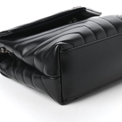 Saint Laurent Calfskin Y Quilted Monogram Small Loulou Chain Satchel Black 6 of 10