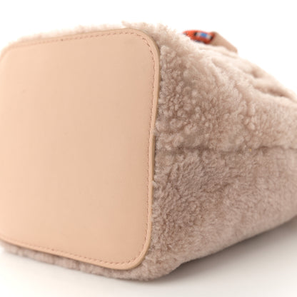 Fendi Sheepskin F is Fendi Logo Embroidered Mini Mon Tresor Bucket Bag Soap 10 of 12