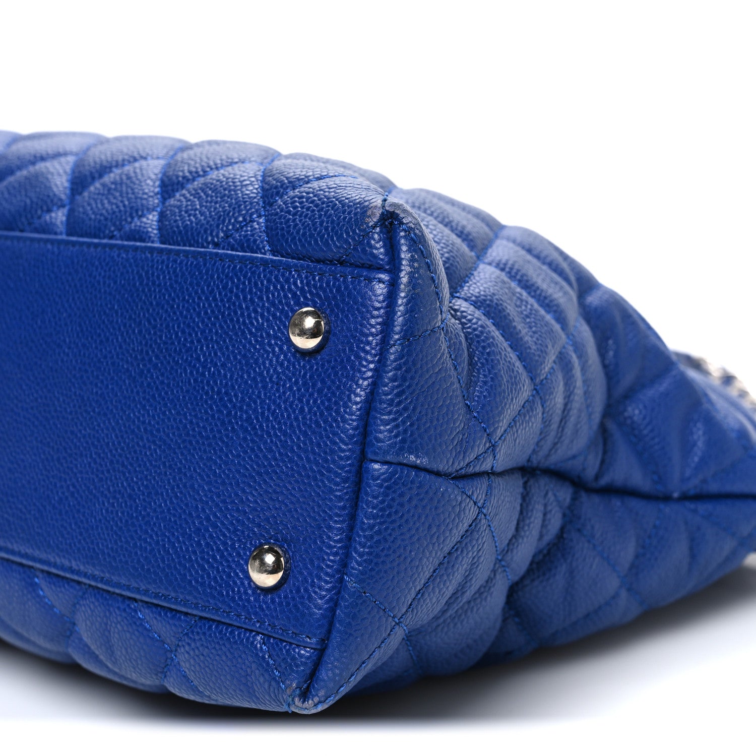 Chanel Caviar Quilted Easy Zip Tote Cobalt Blue 10 of 11