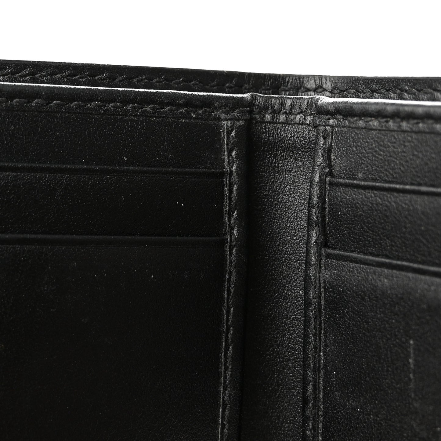 Calfskin GG Tennis Embossed Bi-Fold Wallet Black