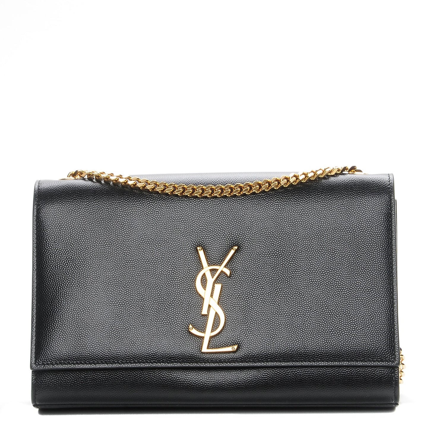 Grain De Poudre Medium Classic Monogram Kate Satchel Black