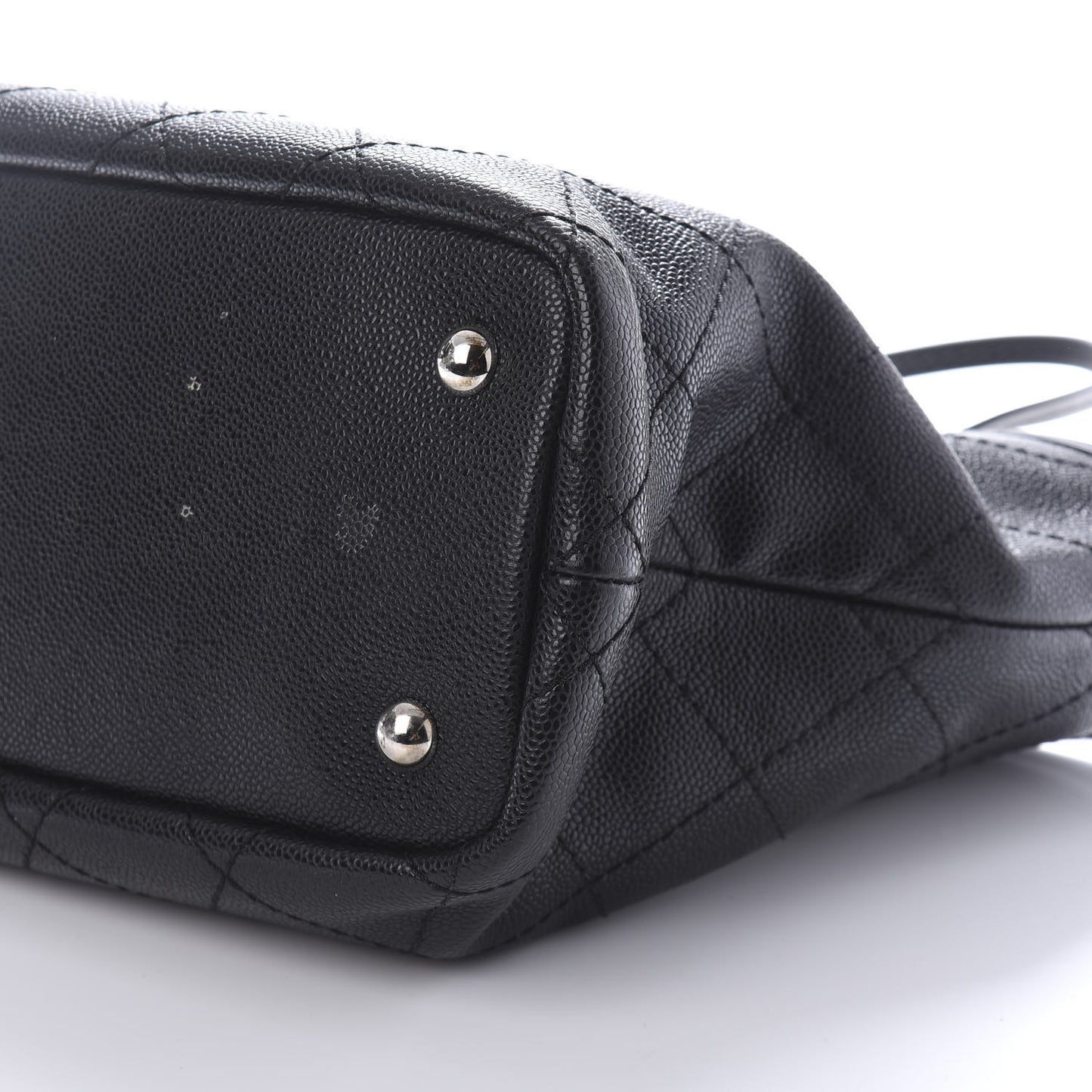 Grained Calfskin Shopping Fever Tote Black