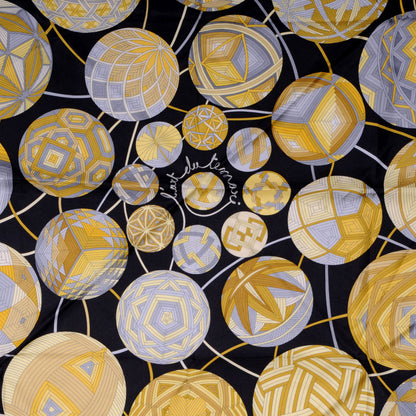 Hermes Silk L'Art du Temari Scarf 90 Black 4 of 6