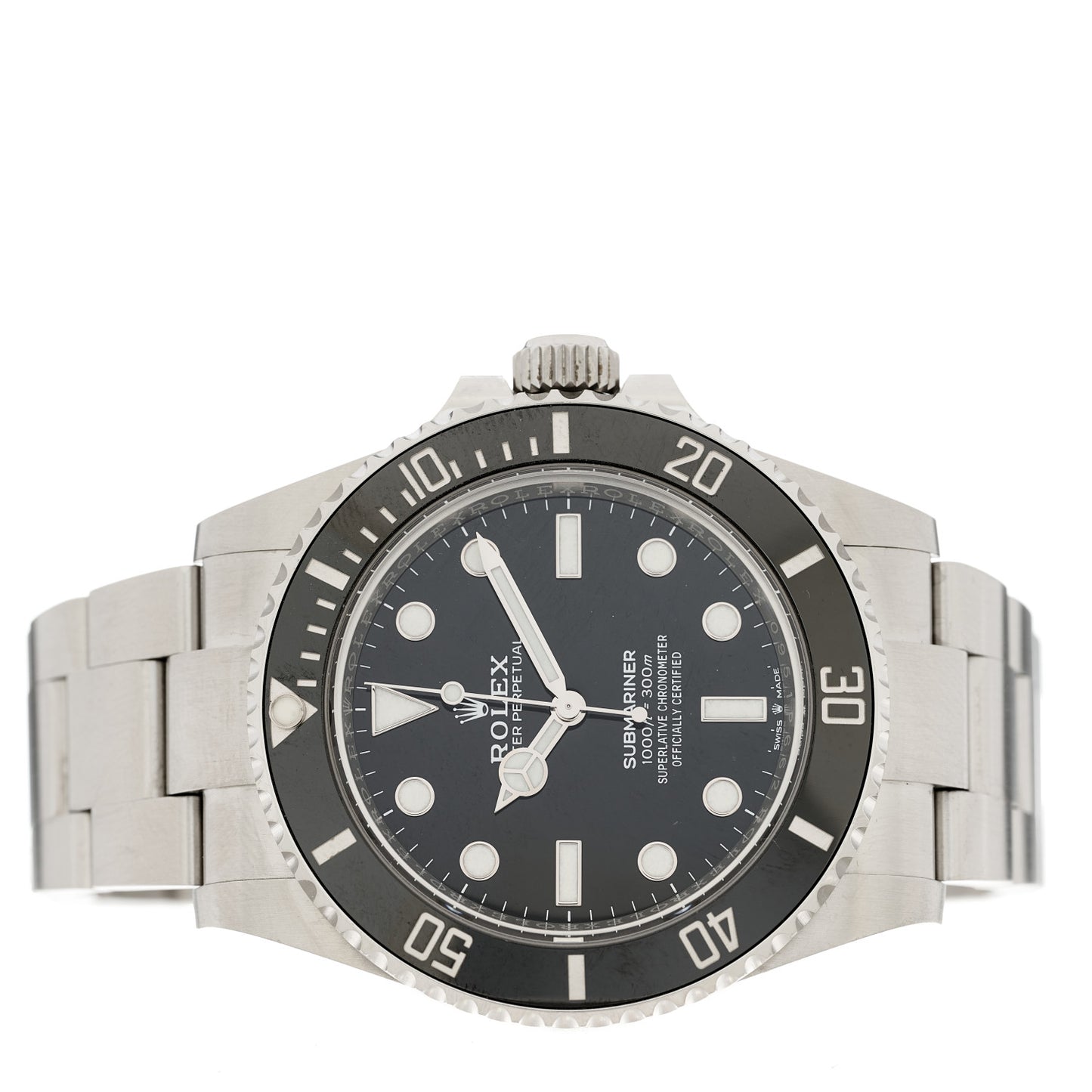 Stainless Steel 41mm Oyster Perpetual Submariner Watch Black 124060
