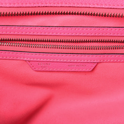 Celine Drummed Calfskin Mini Luggage Fluo Pink 9 of 20